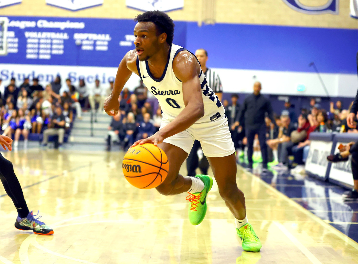 Sierra Canyon Bronny James LeBron James 61, Etiwanda 55 SC QF playoffs boys basketball by Nick Koza 3-2-23030220232768